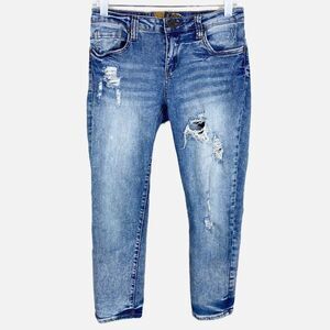Kut from the Kloth Blue Distressed Ankle Jeans